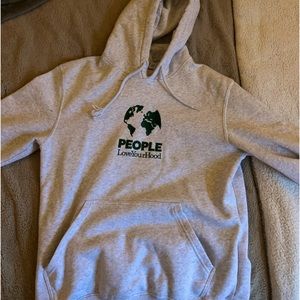 H&M unisex hoodie gray and green